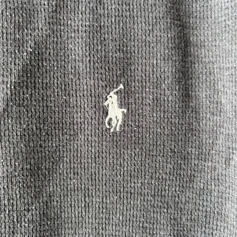 Polo Ralph Lauren‎ Men's Gray Waffle Knit Long Sleeve Crew Neck Shirt Size L